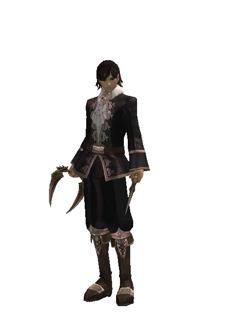 Fisted Blade on a male Human mystic, front view