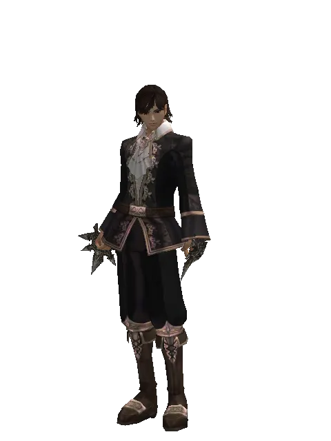 Scallop Jamadhr on a male Human mystic, front view