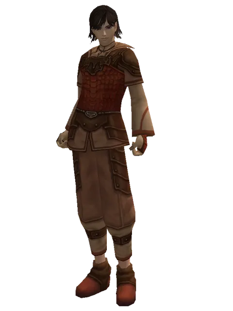 Compound Set on a male Human mystic, front view