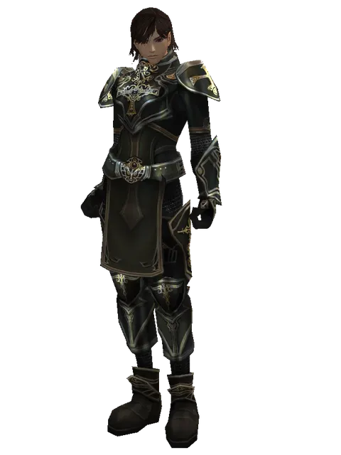 Dark Crystal Set on a male Human mystic, front view