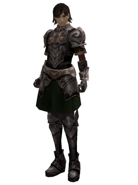 Doom Plate Set on a male Human mystic, front view