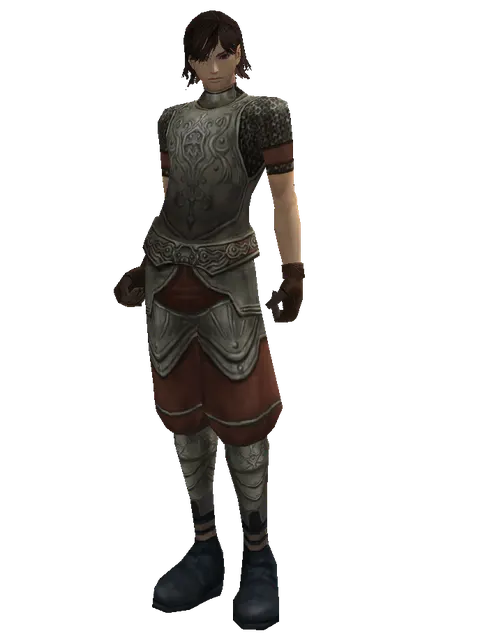 Scale (heavy armor) on a male Human mystic, front view