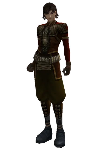 Banded Mithril (light armor) on a male Human mystic, front view