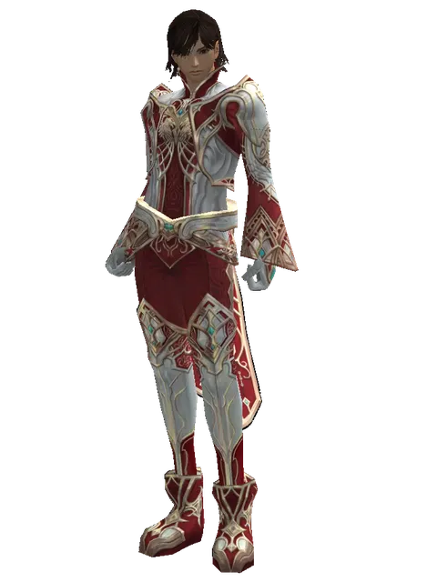 Dynasty Leather Set on a male Human mystic, front view