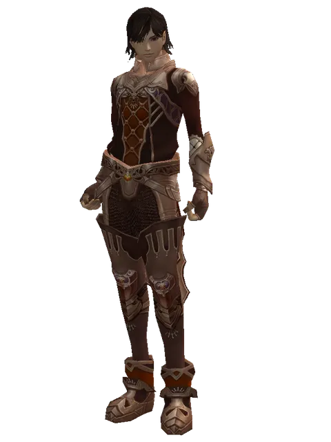 Leather Set of Nightmare on a male Human mystic, front view