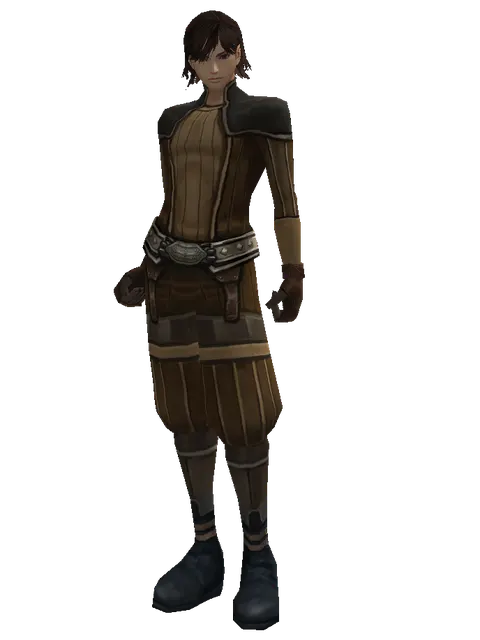 Puma Skin (light armor) on a male Human mystic, front view