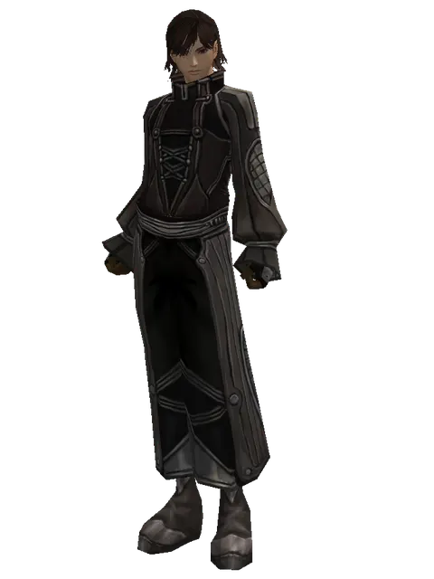 Reinforced Leather Set on a male Human mystic, front view