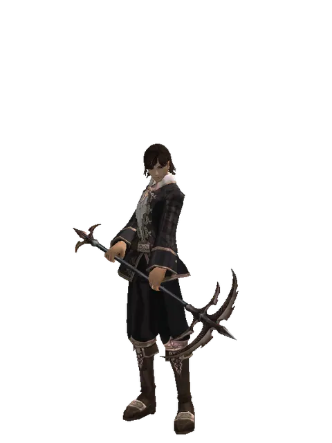 Body Slasher on a male Human mystic, front view