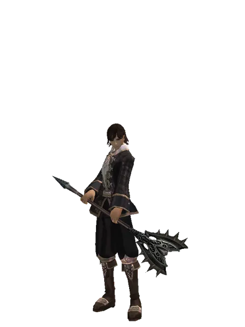 Dwarven Pike on a male Human mystic, front view