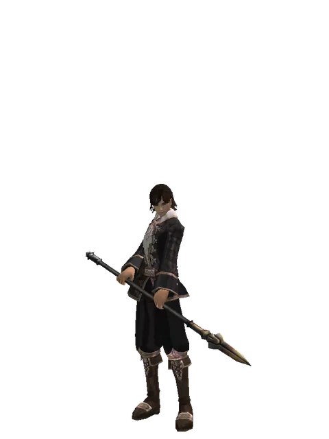 Great Spear on a male Human mystic, front view