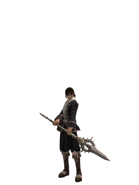 Infinity Spear on a male Human mystic, front view