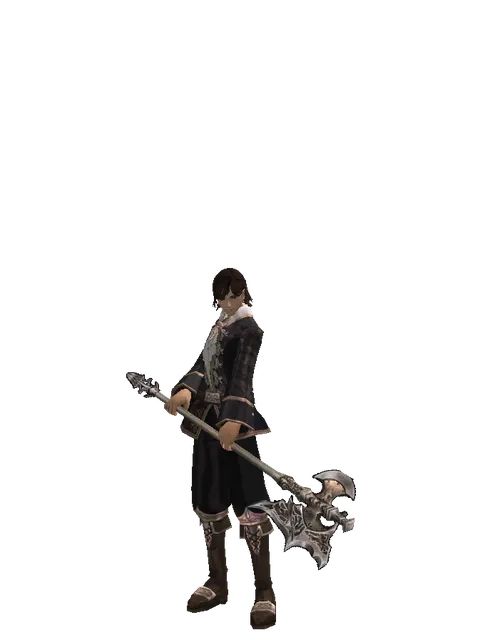 Tallum Glaive on a male Human mystic, front view