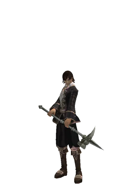 War Hammer on a male Human mystic, front view