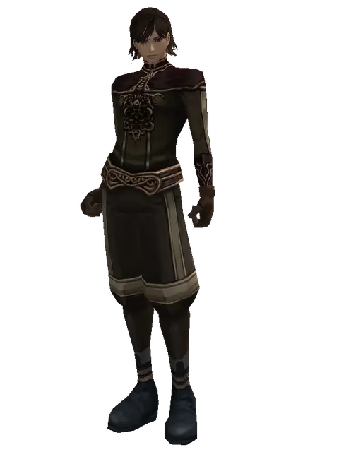 Cursed (robe) on a male Human mystic, front view