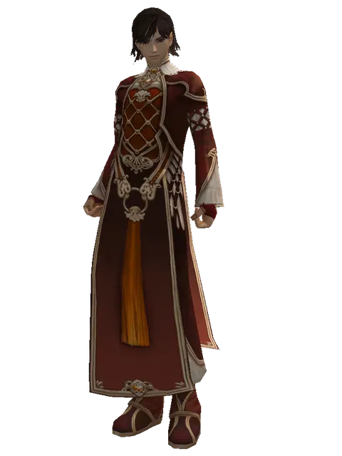 Robe of Nightmare Set on a male Human mystic, front view