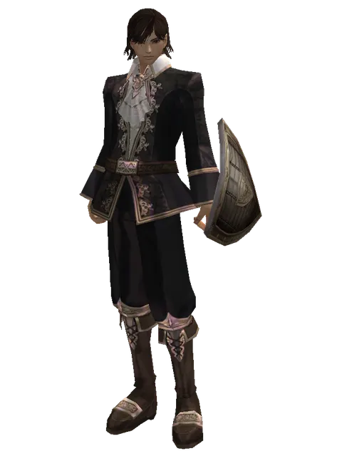Chain Shield on a male Human mystic, front view