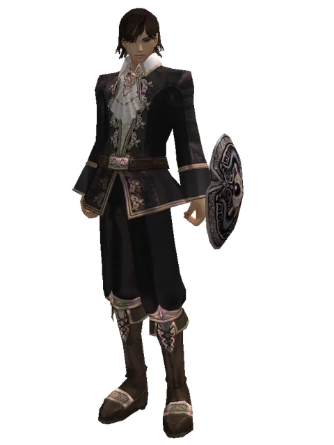 Doom Shield on a male Human mystic, front view