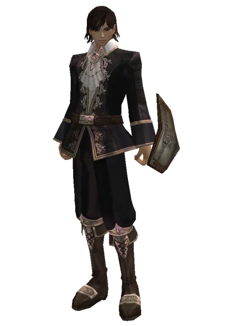 Dwarven Chain Shield on a male Human mystic, front view