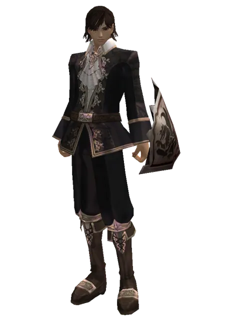 Eldarake on a male Human mystic, front view