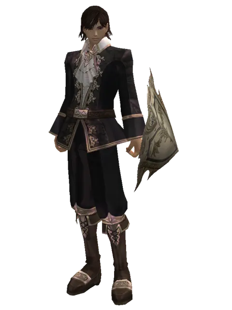 Full Plate Shield on a male Human mystic, front view