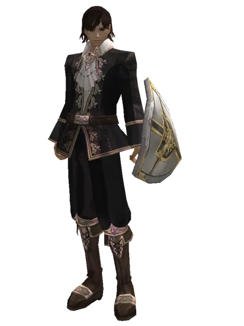 Knight's Shield on a male Human mystic, front view