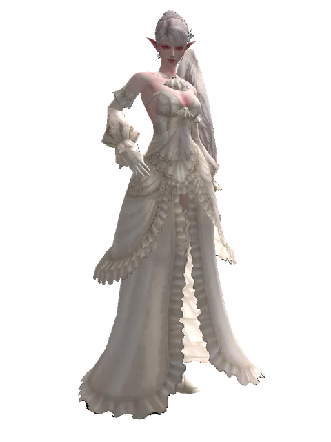 Daisy Hairpin on a female Kamael, front view