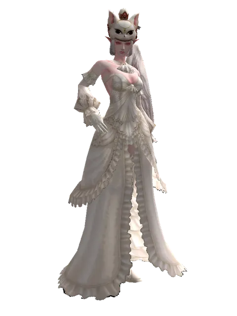 Feline Queen Hat on a female Kamael, front view