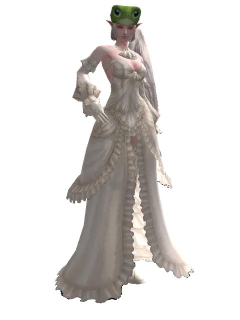 Frog Hat on a female Kamael, front view