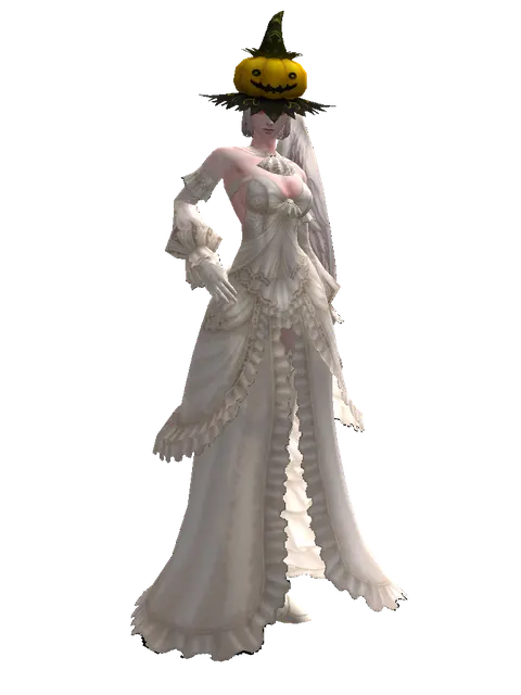Halloween Hat on a female Kamael, front view