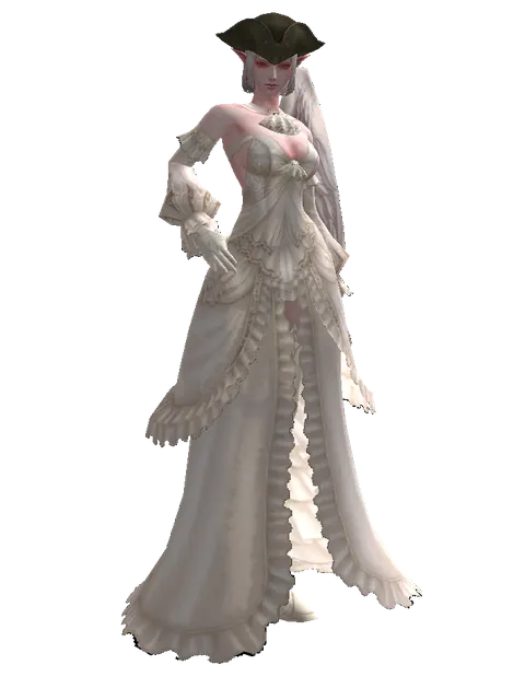 Leather Cap on a female Kamael, front view