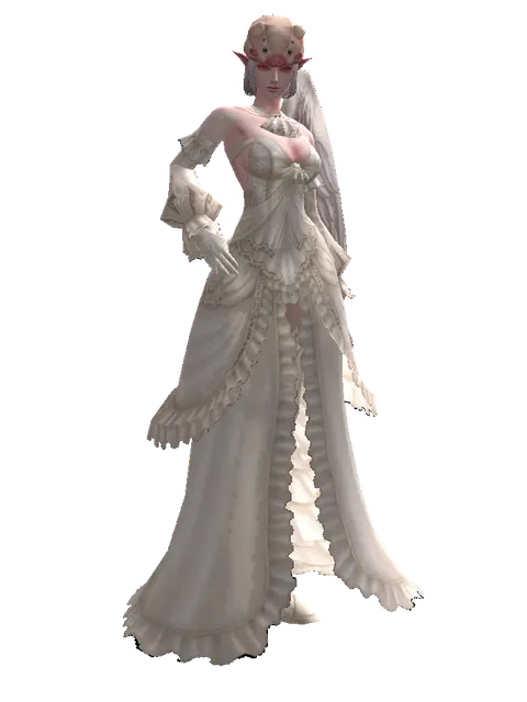 Pig Hat on a female Kamael, front view