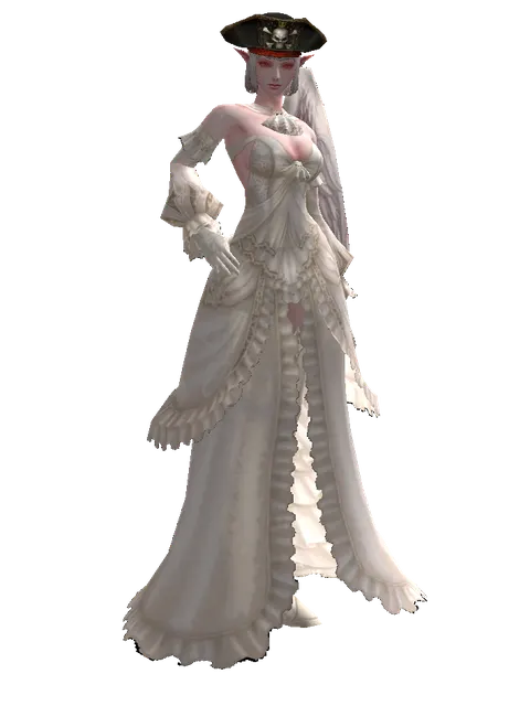Pirate Hat on a female Kamael, front view