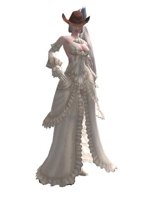 Romantic Chapeau on a female Kamael, front view