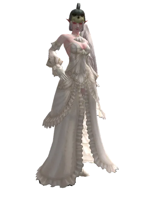 Skull Hat on a female Kamael, front view