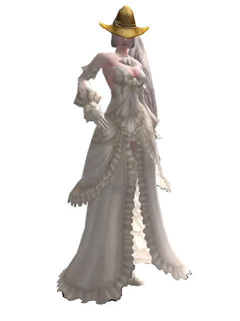 Straw Hat on a female Kamael, front view