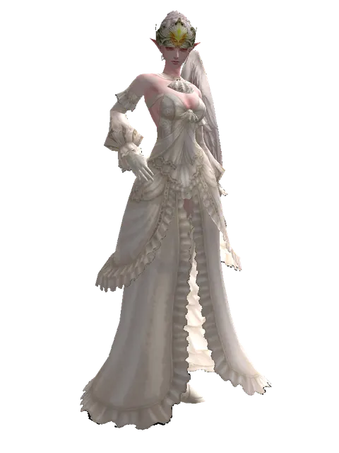 Gludio Circlet of the Sage (?) on a female Kamael, front view