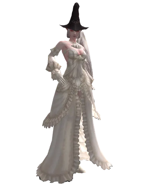 Wizard Hat on a female Kamael, front view