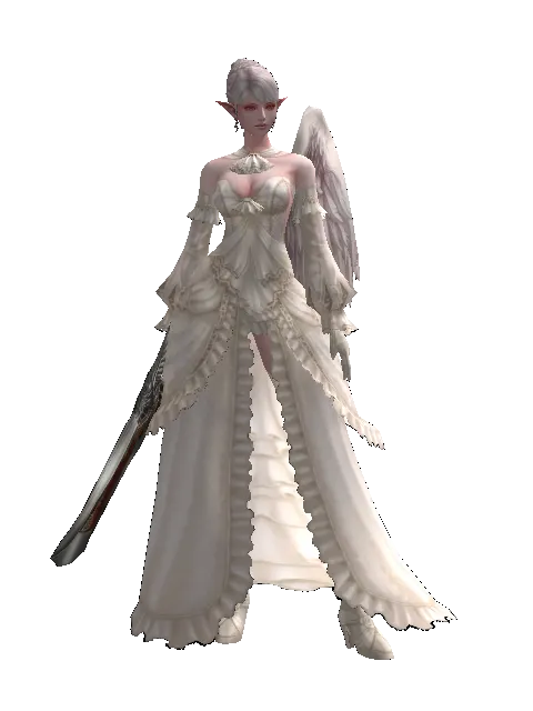 Durendal on a female Kamael, front view
