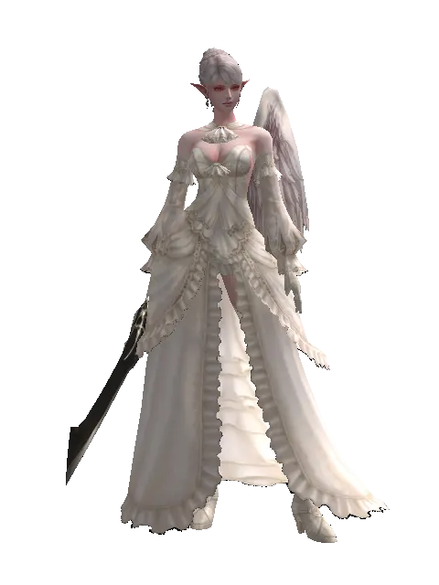 Field Sword on a female Kamael, front view