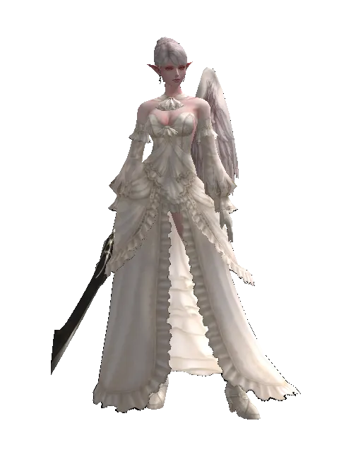 General's Katzbalger on a female Kamael, front view