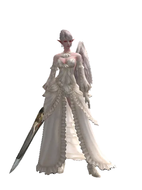 Icarus Wingblade on a female Kamael, front view