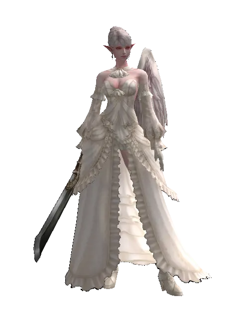Immortal Edge on a female Kamael, front view