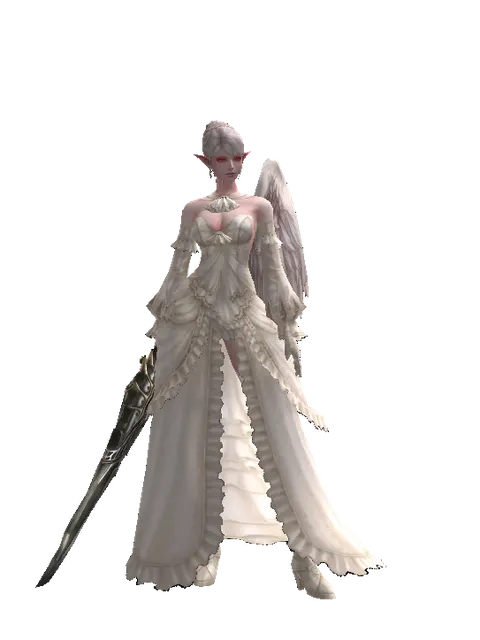 Infinity Sword on a female Kamael, front view