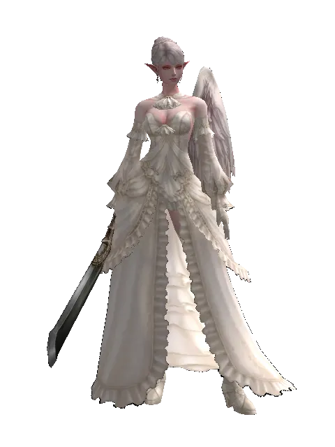 Saber Tooth on a female Kamael, front view
