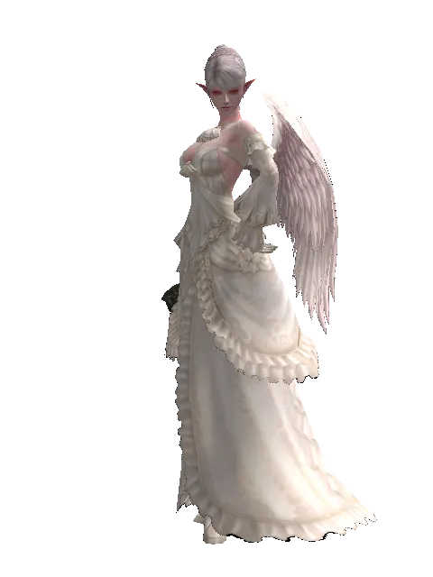 Crossbow on a female Kamael, front view