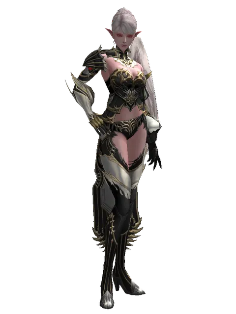 Apella Set on a female Kamael, front view