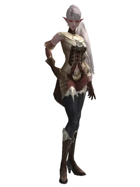 Banded Mithril (light armor) on a female Kamael, front view