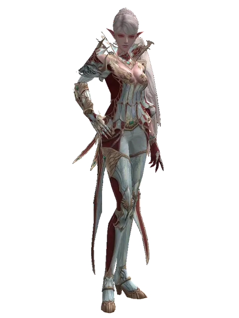Dynasty Leather Set on a female Kamael, front view