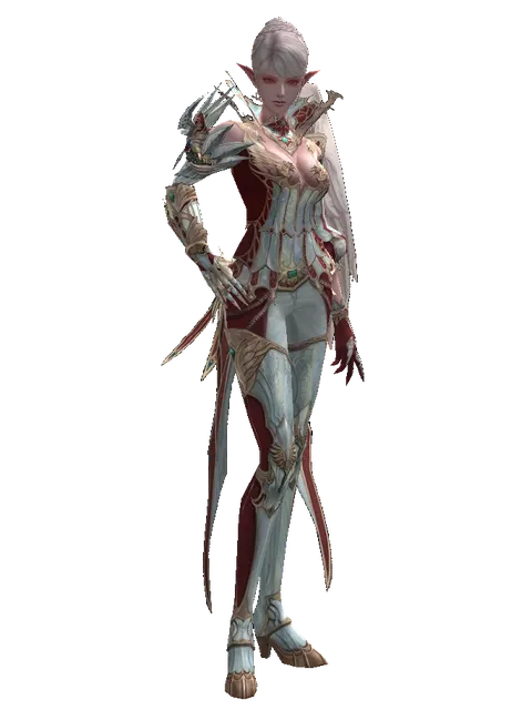 Dynasty Jeweled [Weapon Master] (light armor) on a female Kamael, front view