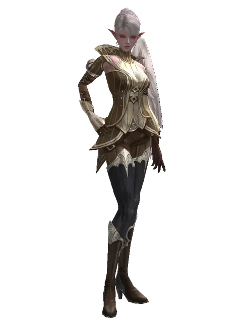 Lion Skin (light armor) on a female Kamael, front view